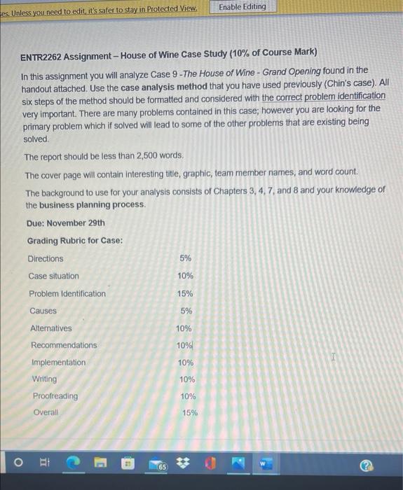 Enable Editing Ees. Unless you need to edit it's