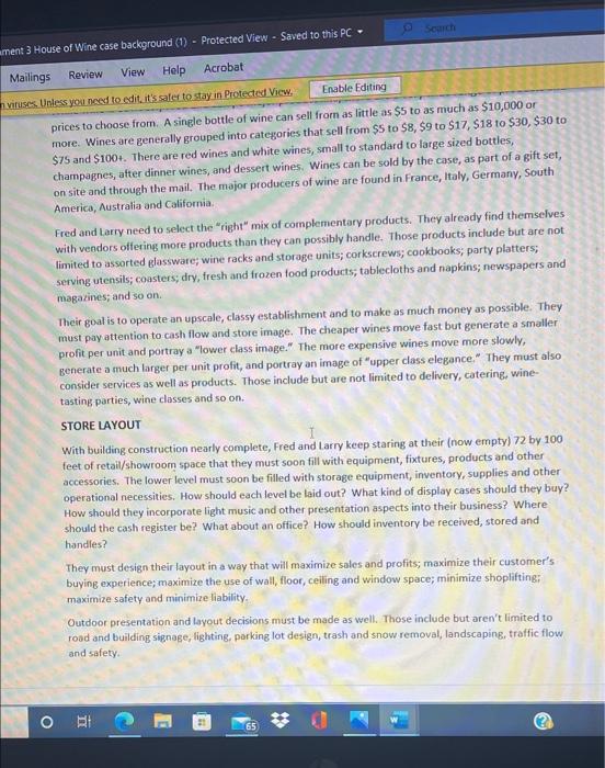 Enable Editing Ees. Unless you need to edit it's