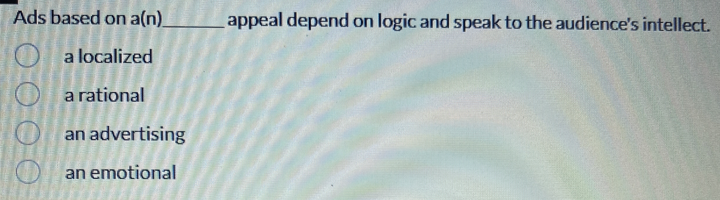 Ads based on a ( n ) q , appeal depend on logic