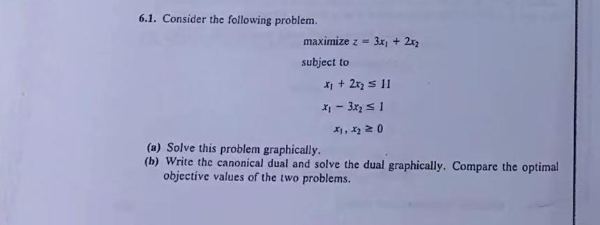 = 6.1. Consider the following problem. maximize z