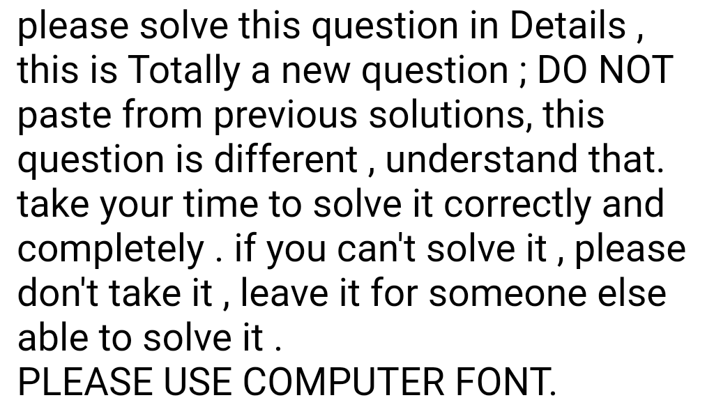 Subject : Construction Management For the given