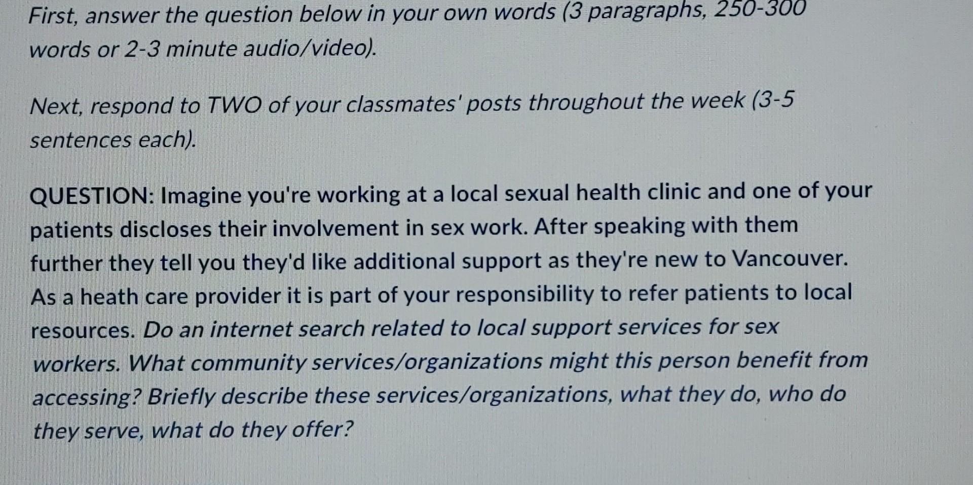 First, answer the question below in your own