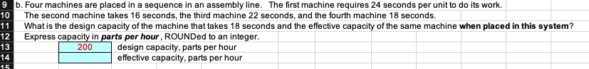 please solve with excel. thanks! 9 b. Four