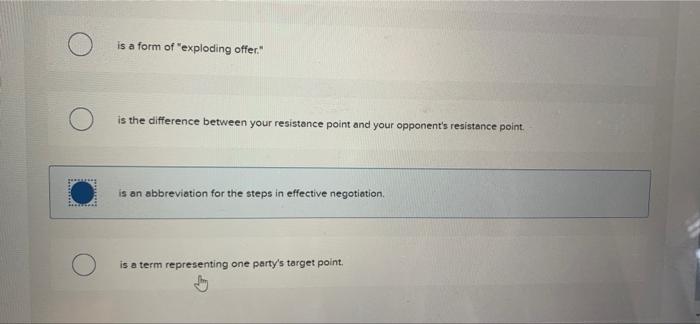 ve & RIE Submit A BATNA Multiple Choice