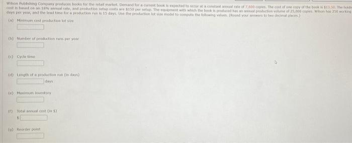 Wilson bashing Company Destocks for the market.
