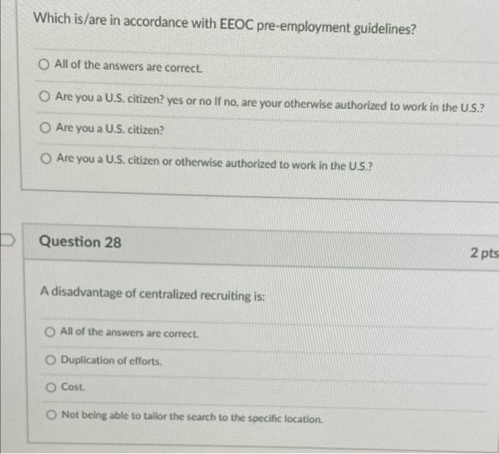 Which is/are in accordance with EEOC