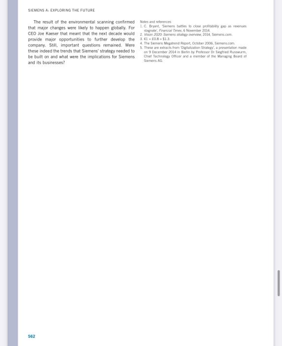 CASE STUDY Siemens A: exploring the future Gerry