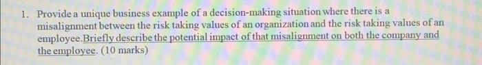 please answer asap 1. Provide a unique business
