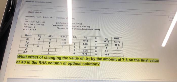 QUESTION 16 Mimi 5x45 . 7x7x140 x 2200 7*+-5 1,