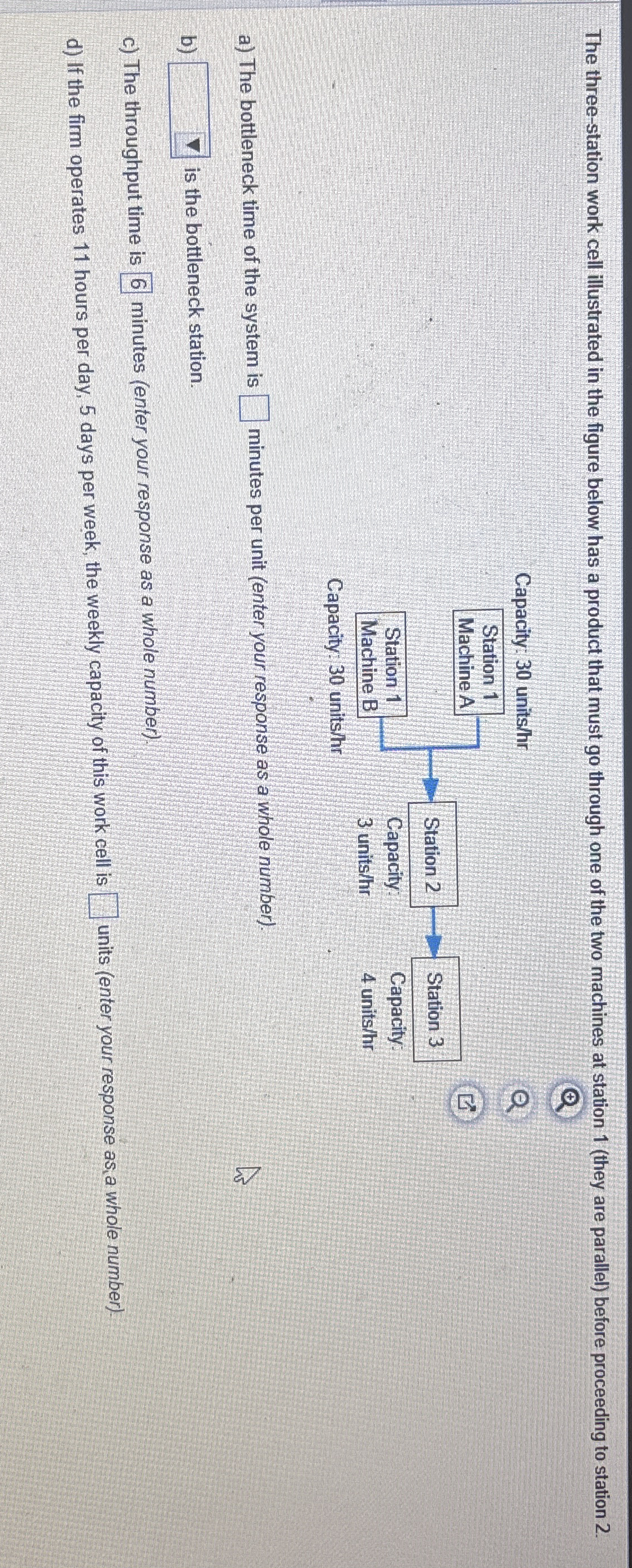 The three - station work cell illustrated in the
