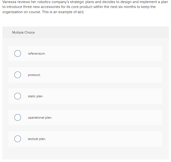 Vanessa reviews her robotics company's strategic