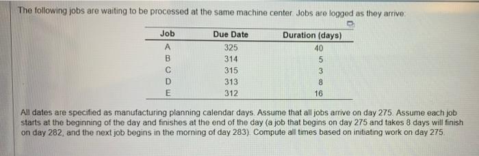 a) Using the FCFS (first come first served)
