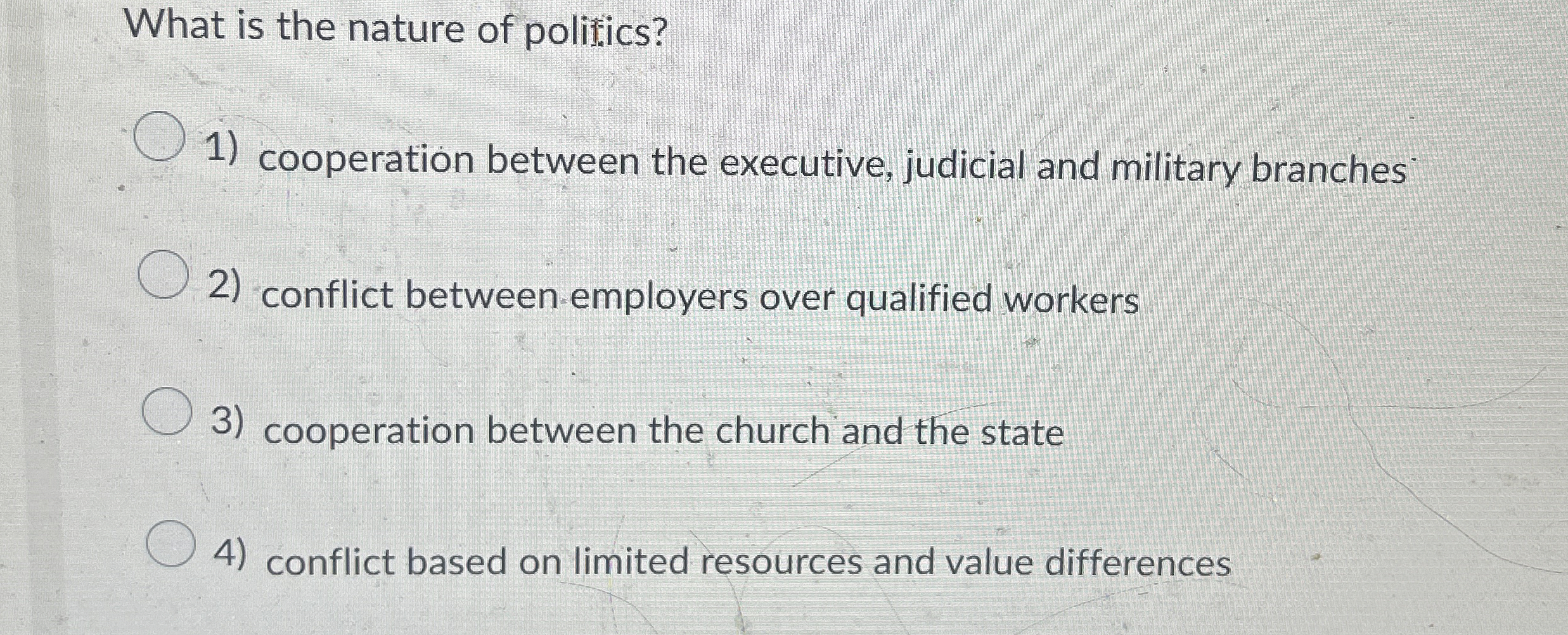 What is the nature of polifics? cooperation