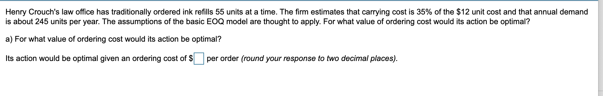 Henry Crouch's law office has traditionally