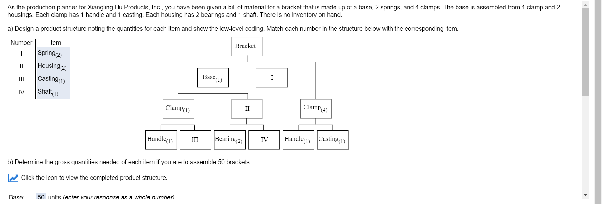 (Need help for part C) As the production planner