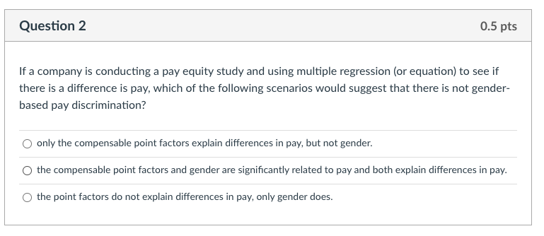 If a company is conducting a pay equity study and