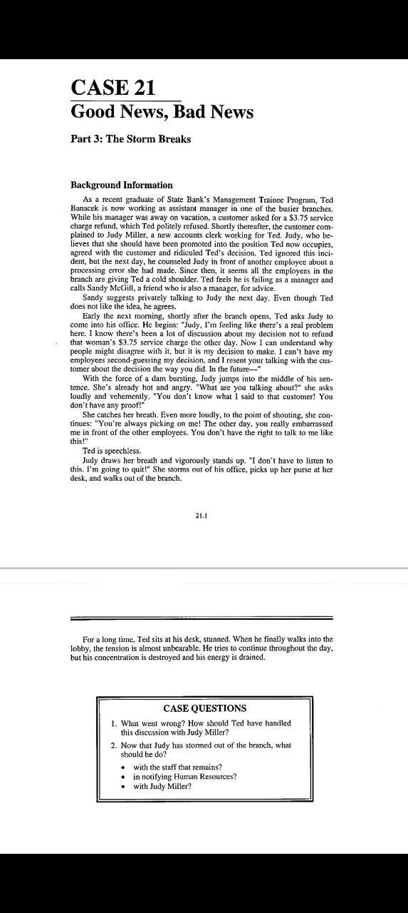 CASE 21 Good News, Bad News Part 3: The Storm