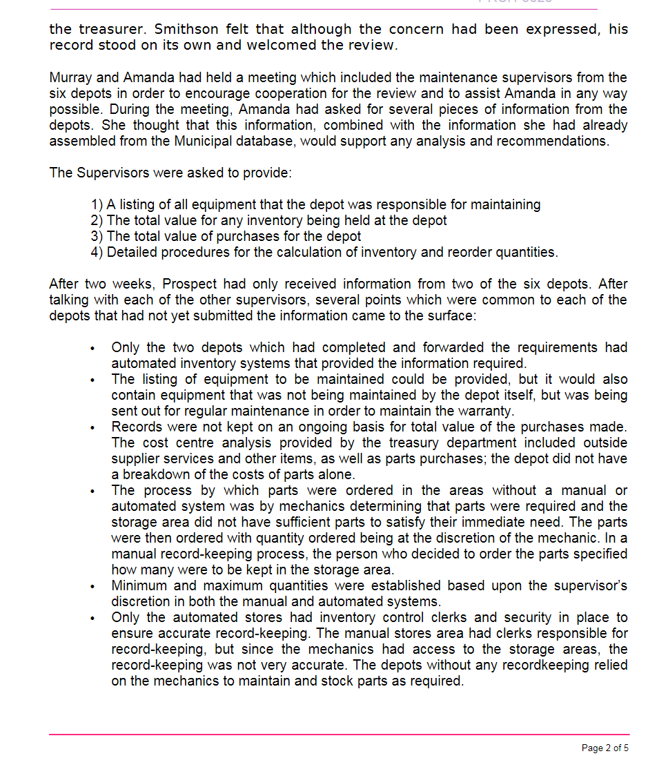 Produce a Formal Case Analysis report, based on