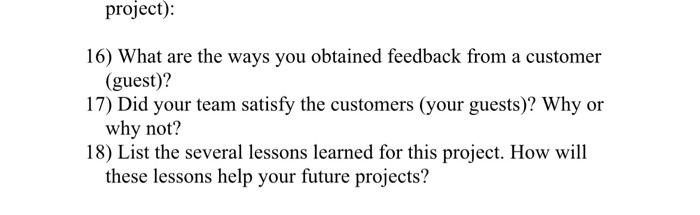 Each team will be responsible for selecting an