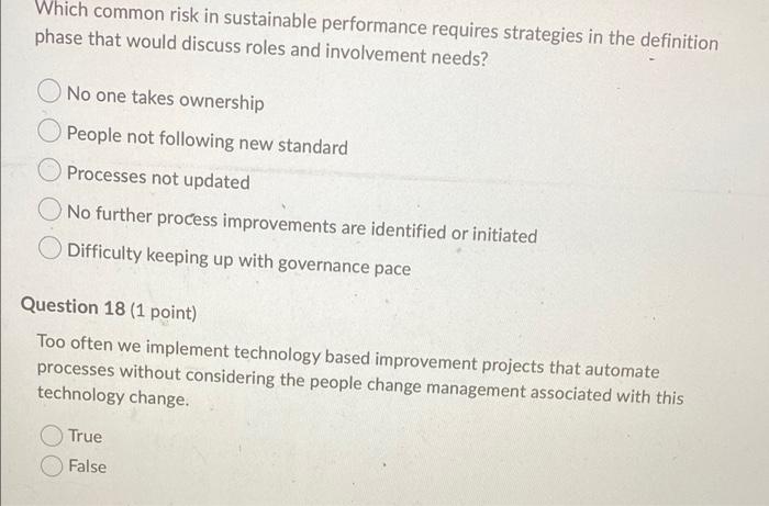 The main underlying principle under quality