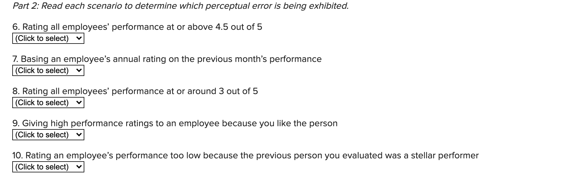 Only need help with part 2 #6-10 Commonly Found