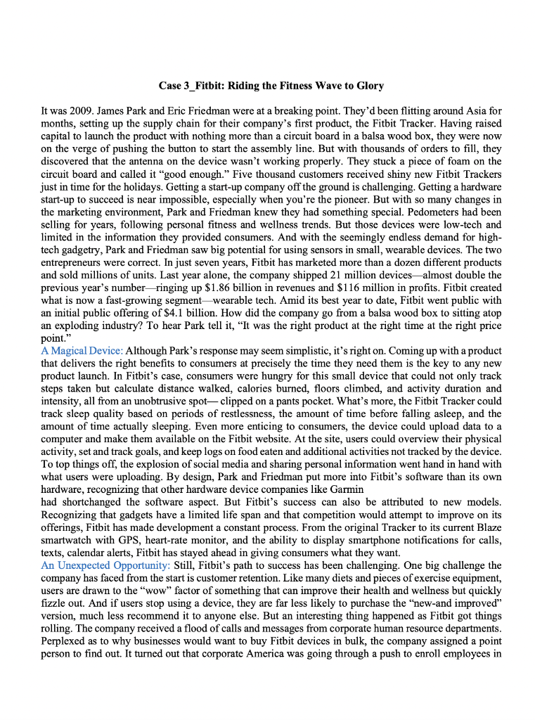 Please help solve the following case study