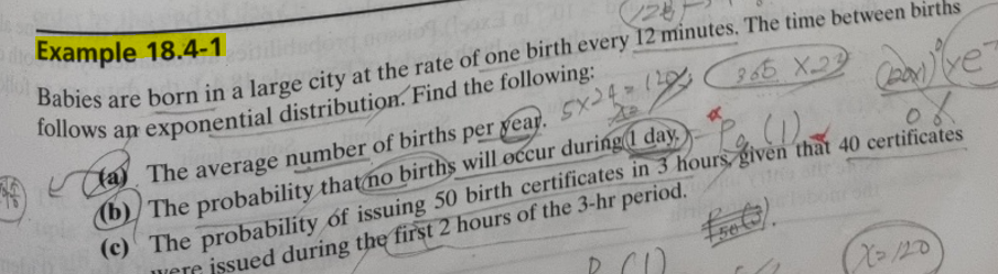 Example 18.4-1 0 % follows an exponential