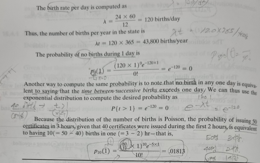 Example 18.4-1 0 % follows an exponential