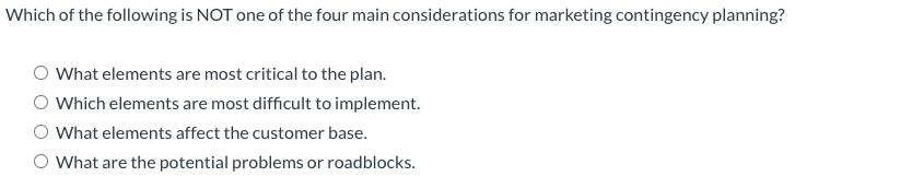 Which of the following is NOT one of the four