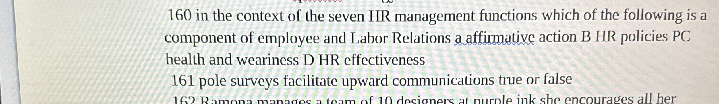 in the context of the seven HR management