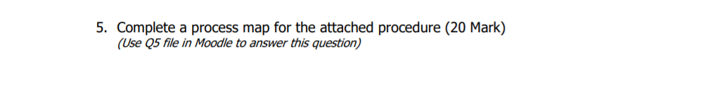 5. Complete a process map for the attached