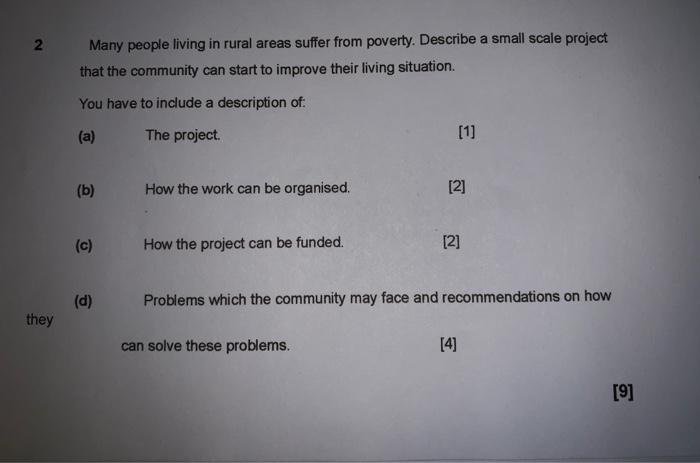 This is a Development Studies Exam question. 2