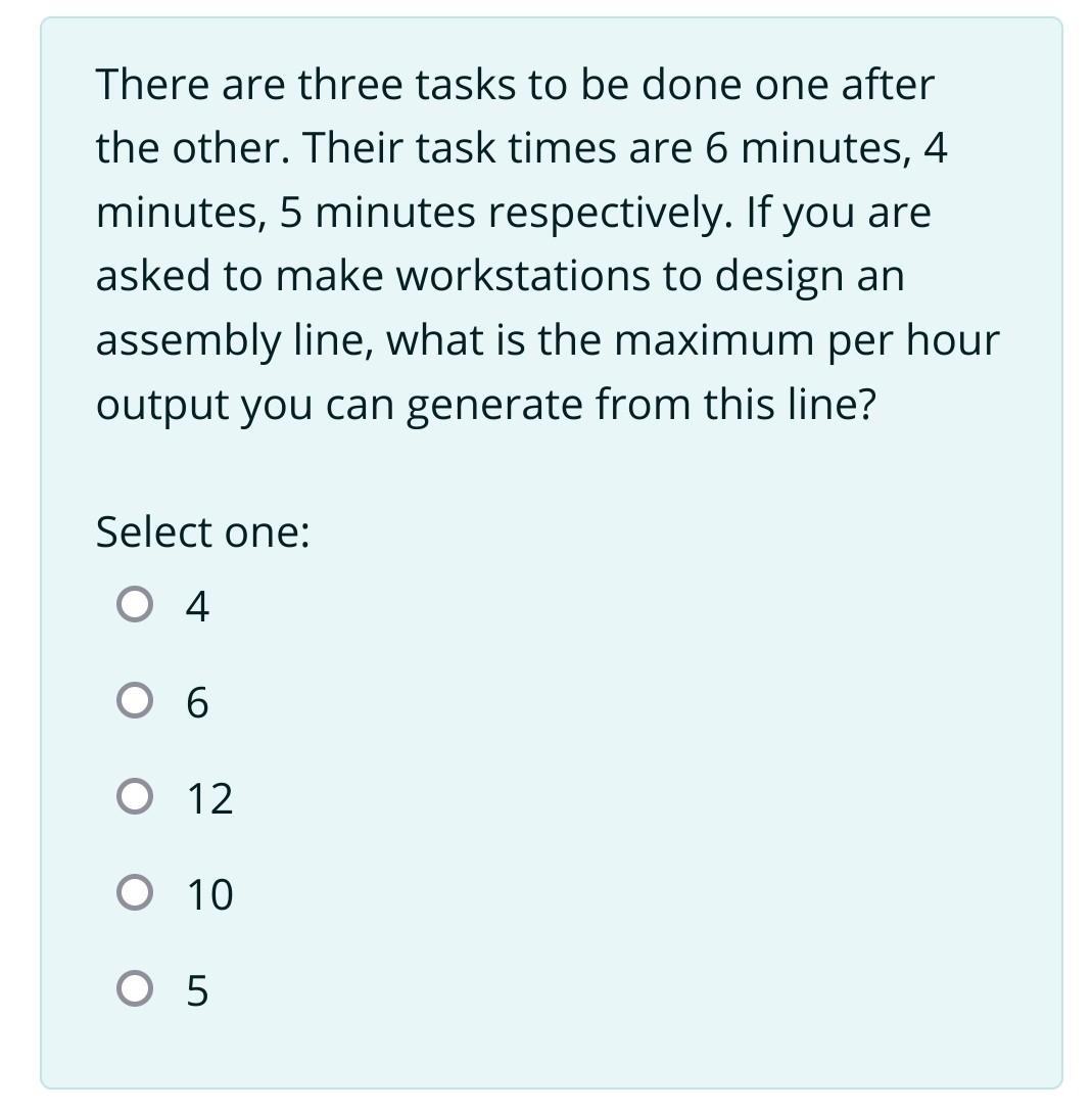 There are three tasks to be done one after the