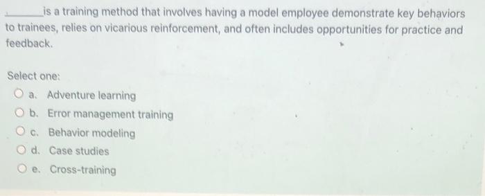 is a training method that involves having a model