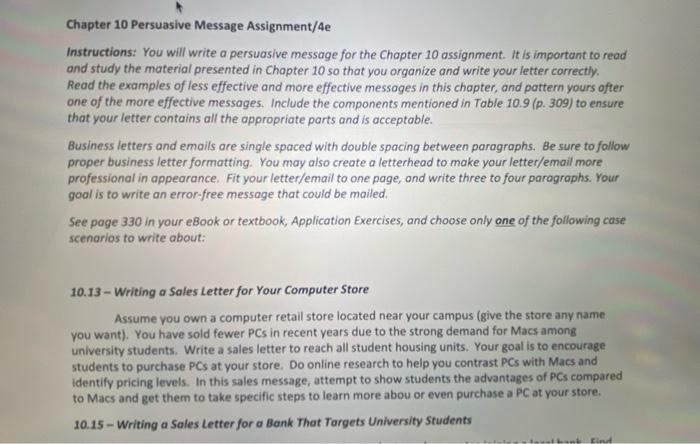 10.13 - Writing a Sales Letter for Your Computer