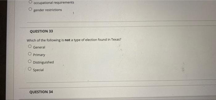 QUESTION 31 Since the 1980s, which of the
