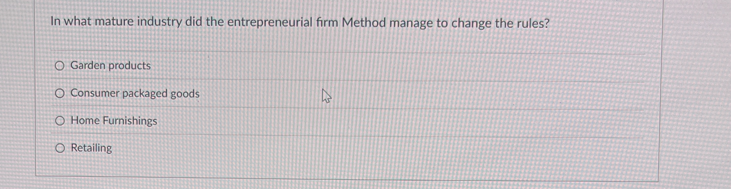In what mature industry did the entrepreneurial
