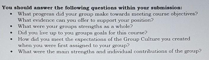 . You should answer the following questions