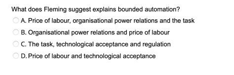 What does Fleming suggest explains bounded