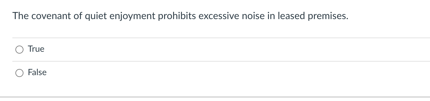 The covenant of quiet enjoyment prohibits