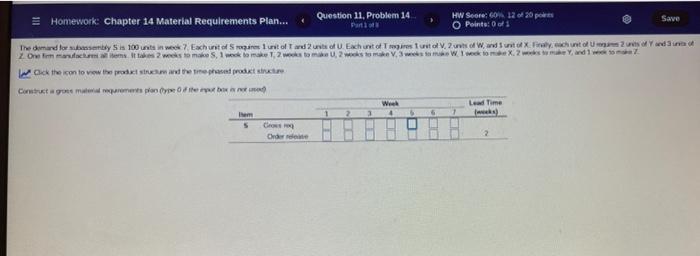 = Homework: Chapter 14 Material Requirements