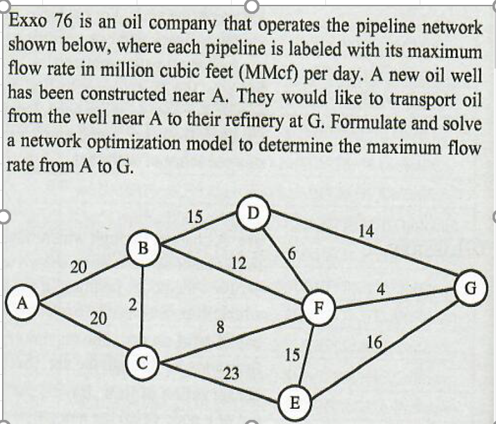 please use solver in excel Exxo 76 is an oil