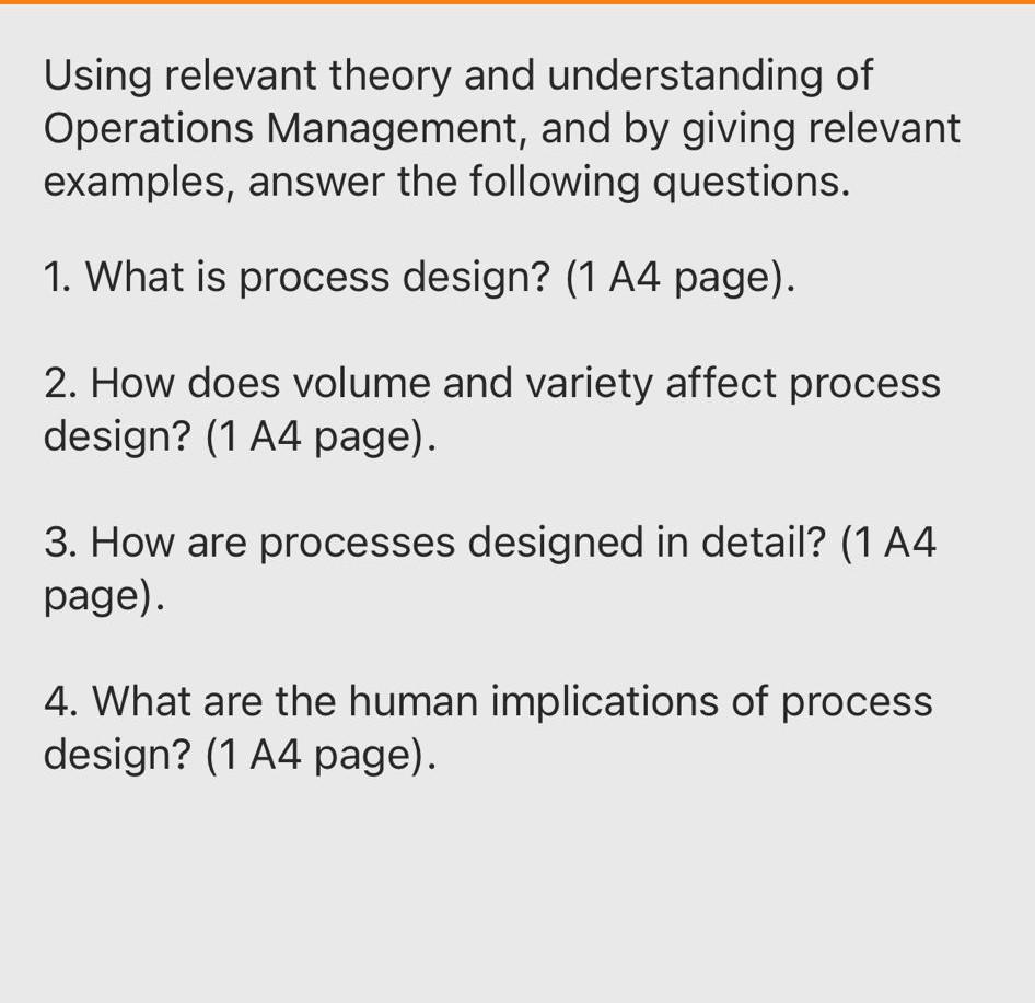 Each question answer should be of one page