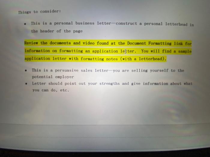 Application Letter Assignment APT380 You have