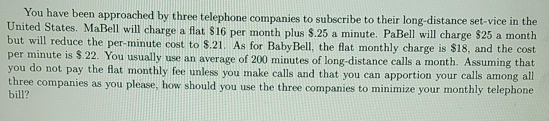 model the following problem please a You have