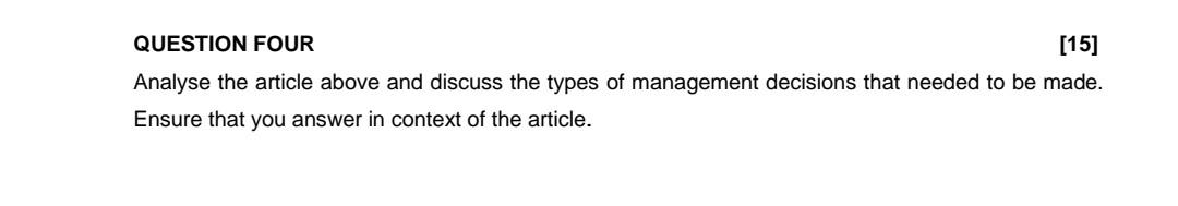Please answer question 4 based on the article