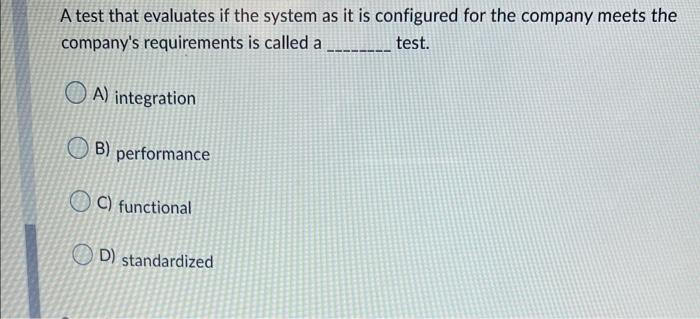 organization behavior A test that evaluates if