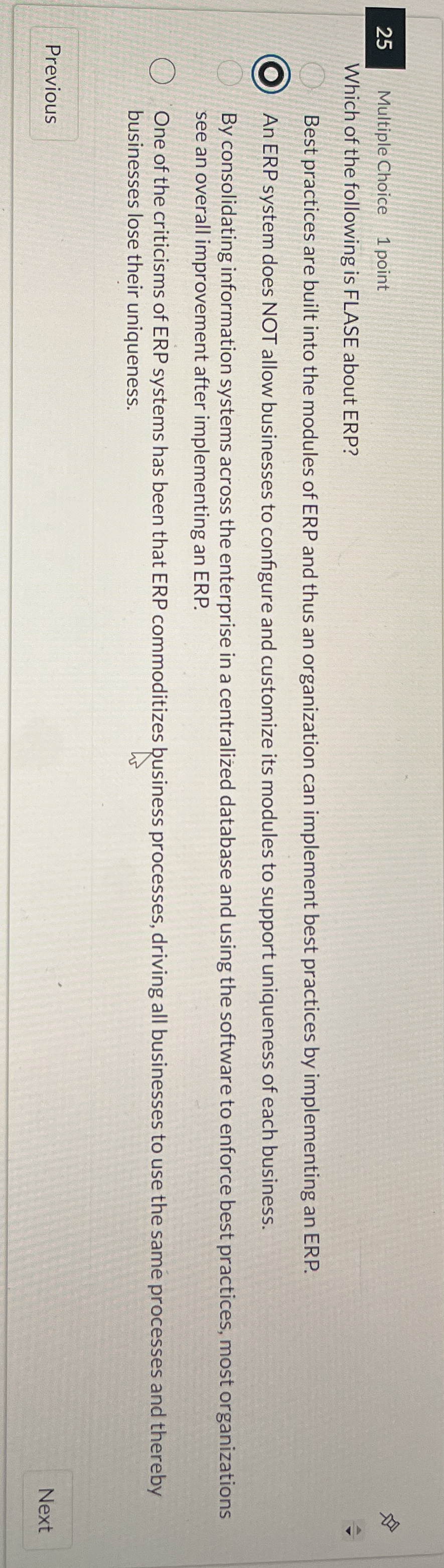 2 5 Multiple Choice 1 point Which of the