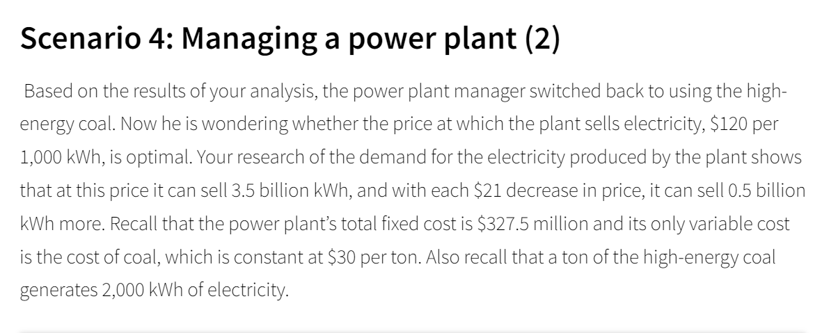 Scenario 4: Managing a power plant (2) Based on