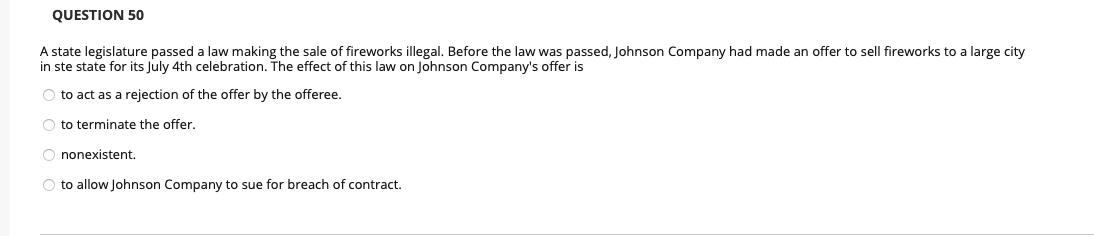 QUESTION 45 Full performance before being